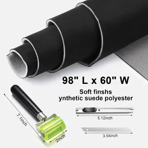 98*60'' Black Suede Headliner Fabric (1/9" Foam Backing)| W/Rubber Seam Roller  Utility Knife – DIY Auto/RV/Boat Repair