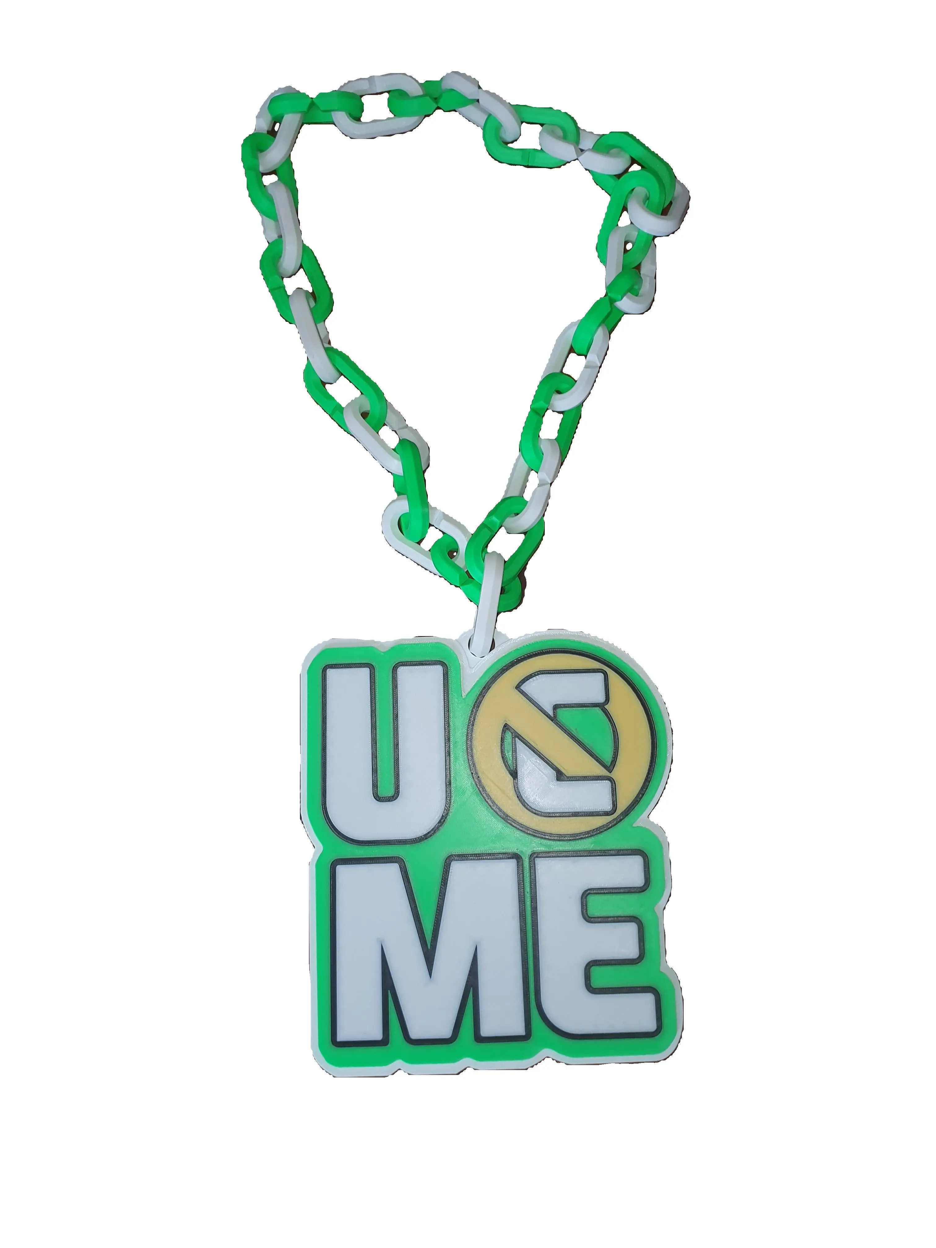 John Cena WWE Oversized Pendant Chain Necklace, 15" Chain & Link, Customizable, Durable Design, Collectors' Gift Great for Collectors