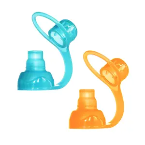 SoftSip Food Pouch Silicone Tops - 2 CT | Orange Aqua