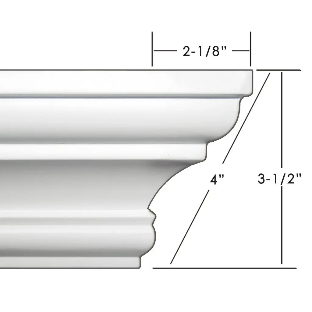 4" crown molding 34' kit.