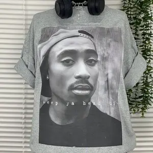 LETOLS Vintage TuPac Graphic Tee, Tupac Shakur Shirt, 2Pac Shirt, 90s Merch, Rapper Shirt, Hip Hop 90s Legends Shirt, Rapper Merch