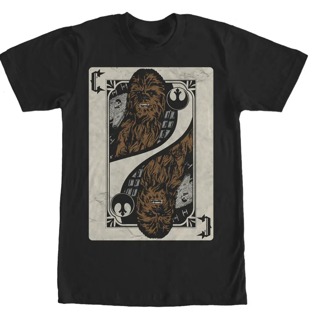Men's Star Wars Chewbacca Playing Card T-Shirt
