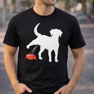 Funny Dog Attitude T Shirt Sarcastic Pet Humor Graphic Tee Rebellious Animal Shirt Gift for Dog Trump Lovers Casual Streetwear