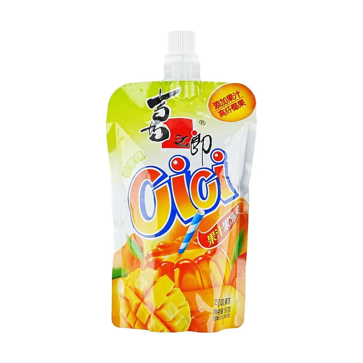 STRONGFOOD CICI Mango Juice Jelly Drink, 150g Pouches - Fun & Refreshing Snack for Kids & Adults