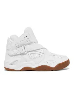 Patrick Ewing Athletics ROGUE White/Gum 1BM02588-156 Leather Sneakers with Cross Strap Support & Neoprene Inserts