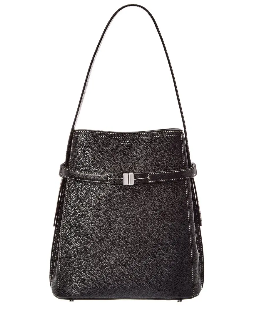 TOTEME Belted Leather Bucket Bag