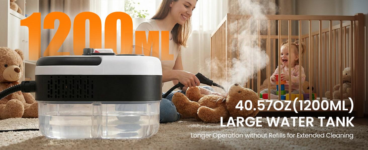 EasyWox Handheld Pressurized Steam Cleaner, Handheld High Temp Portable Cleaning,Multipurpose Steamer for Home Use, Pressurized Steamer for Cleaning Floor, Upholstery