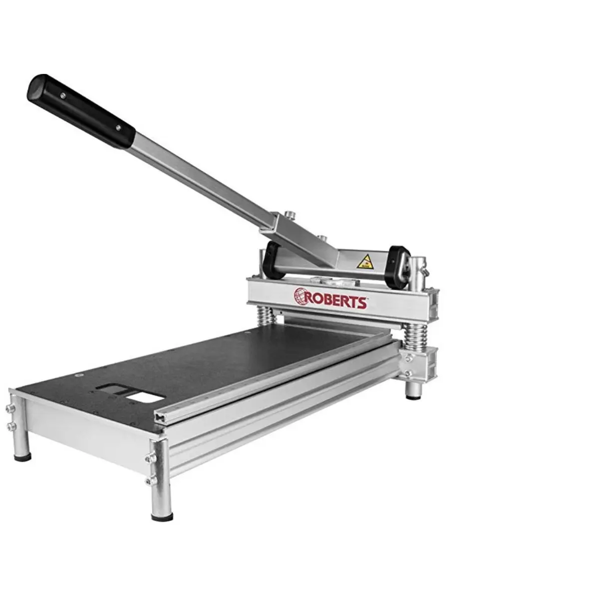Roberts 9 in. Guillotine-Style Tile Cutting Machine with Aluminum Base, Multi-Floor Cutter for Precise Clean-Edges and 45-Degree Cuts on LVT, Rubber and Foam Tiles