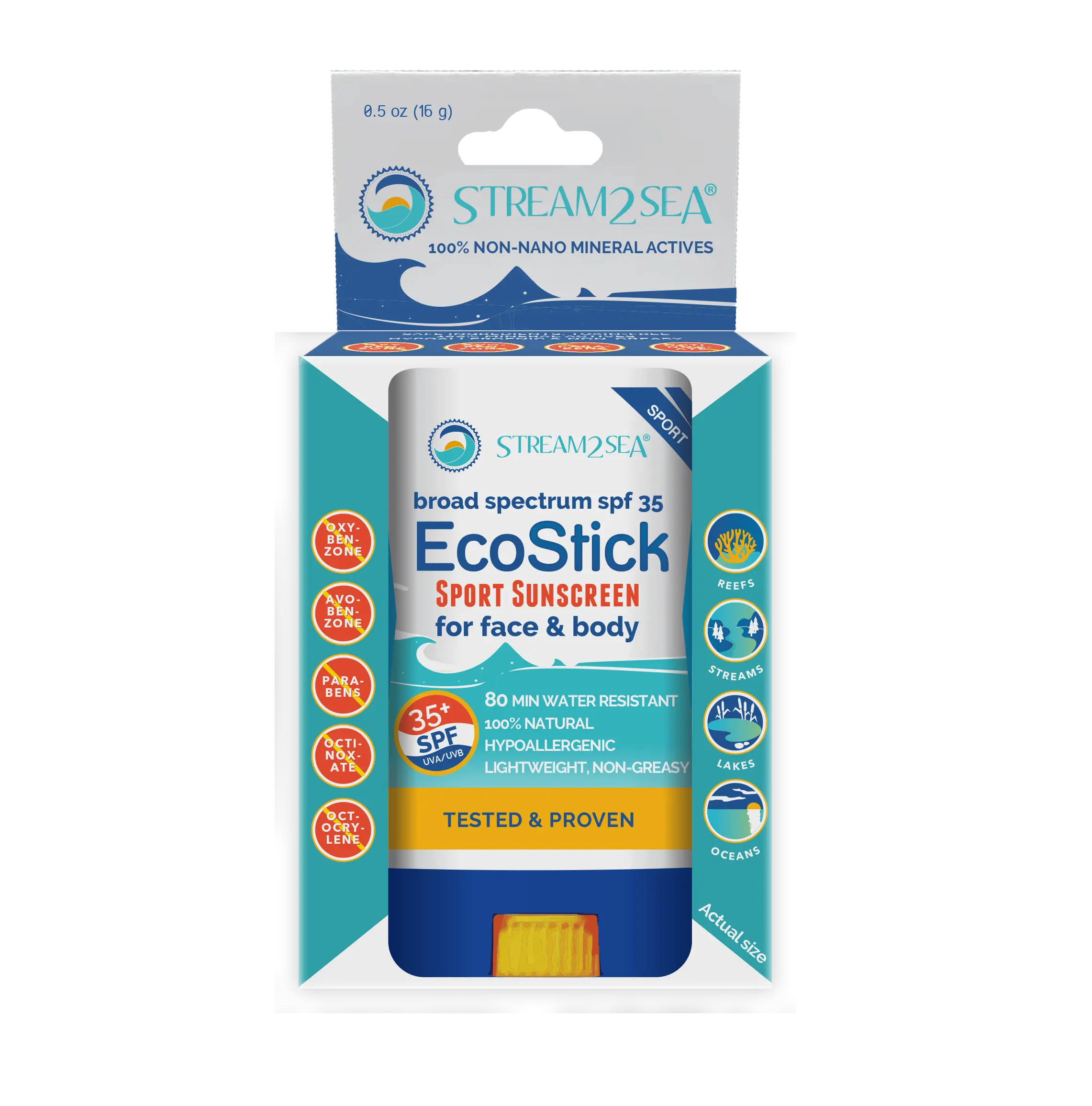 EcoStick Sunscreen Sport - SPF 35. Pocket Size EcoStick Sunscreen Sport - SPF 35. Pocket Size