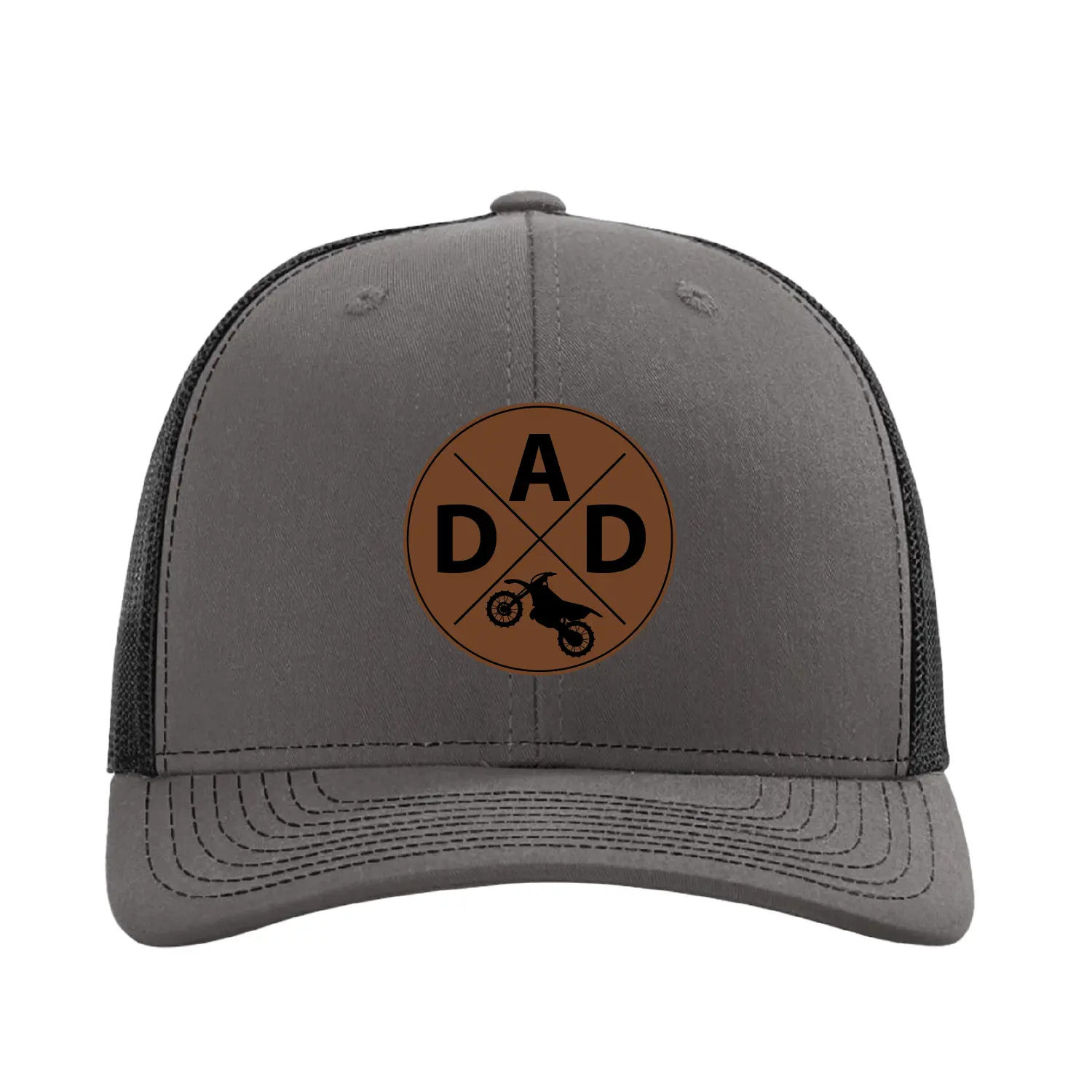 Motocross Dad Hat, Dirtbike Richardson 112 Trucker Hat, Leather Patch Cap, Adjustable MX Rider Hat, Gift for Dirt Bike Lovers