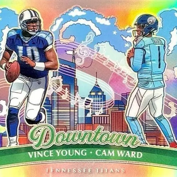 Divy Spot For Cam Ward / Vince Young 2025 Optic #2 Downtown Duos /(SSP)
