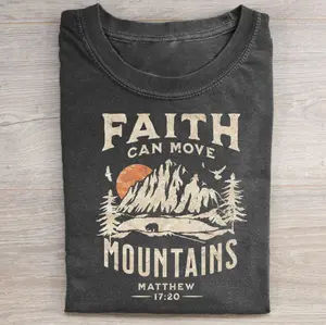 Comfort Colors Vintage Faith can move mountains T-shirt