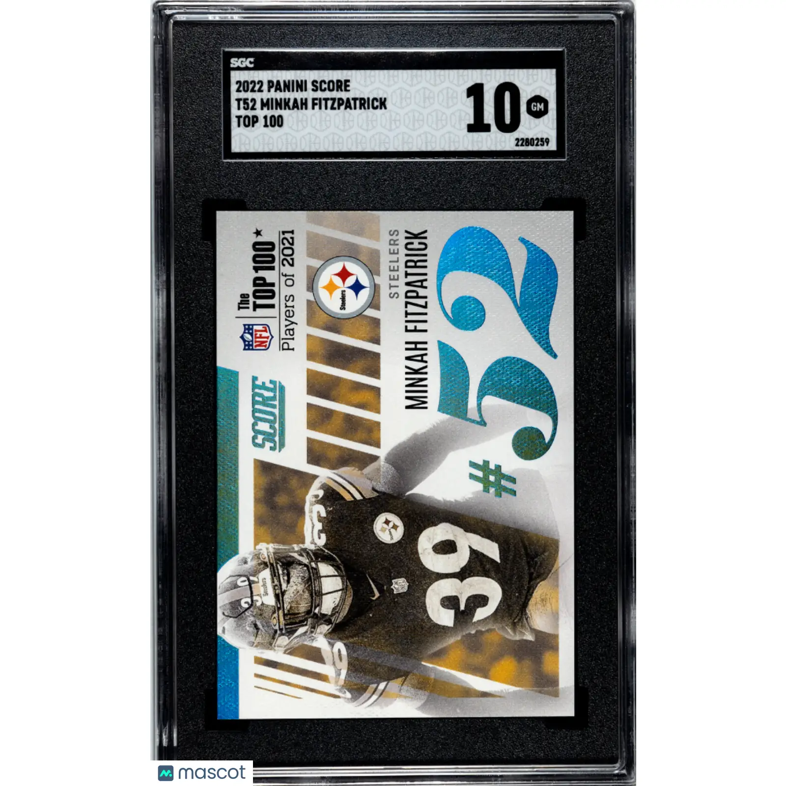 Minkah Fitzpatrick SGC 2022 Panini Score #T52 Top 100 Football 10
