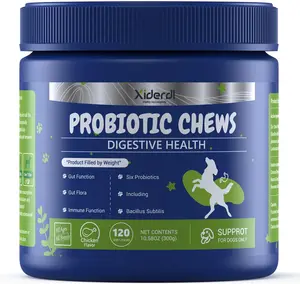 Dog Probiotic Soft Chews – 6-Strain Blend for Digestive & Immune Health – Supports Gut Balance, Reduces Gas, Tasty Daily Treat for Dogs-120 Count
