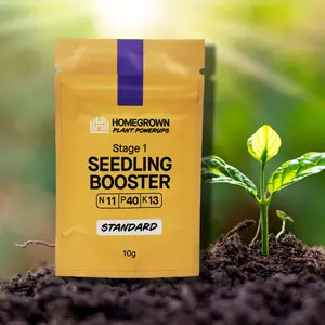 Homegrown Plant Powerups - Standard Fertilizer - Seedling Starter - Stage 1 - (N)11|(P)40|(K)13