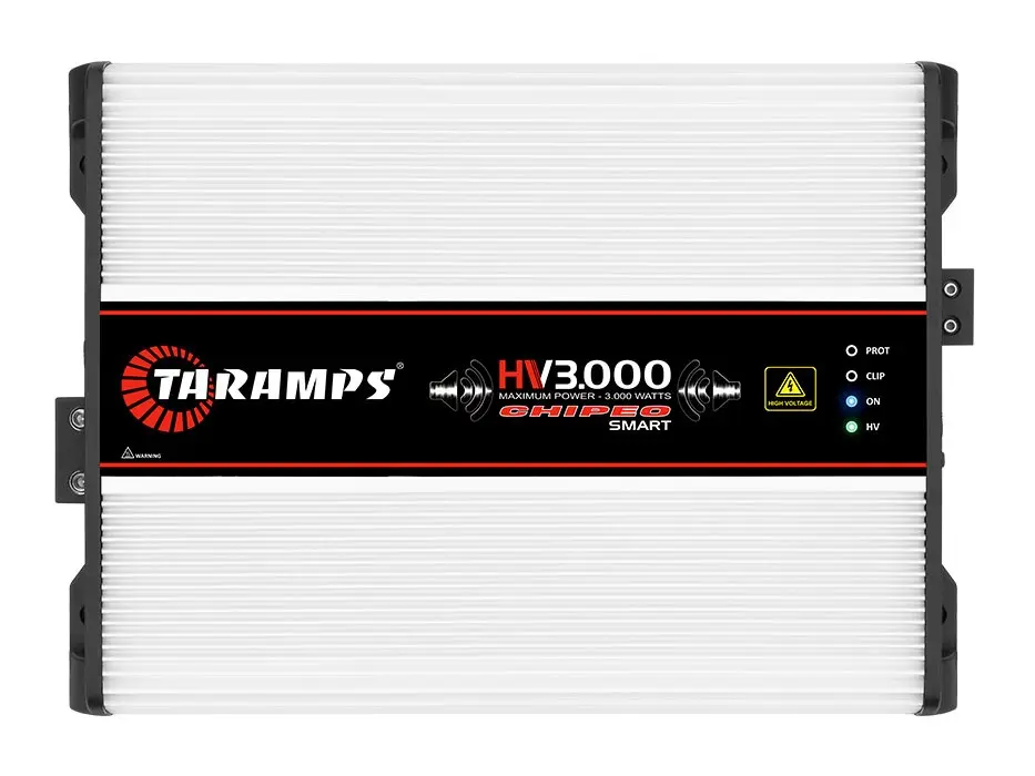 Taramps HV 3000 CHIPEO SMART Multi-Impedance High Voltage Amplifier - 3000W RMS - 1 to 2 Ohms - 1 Channel Monoblock - New