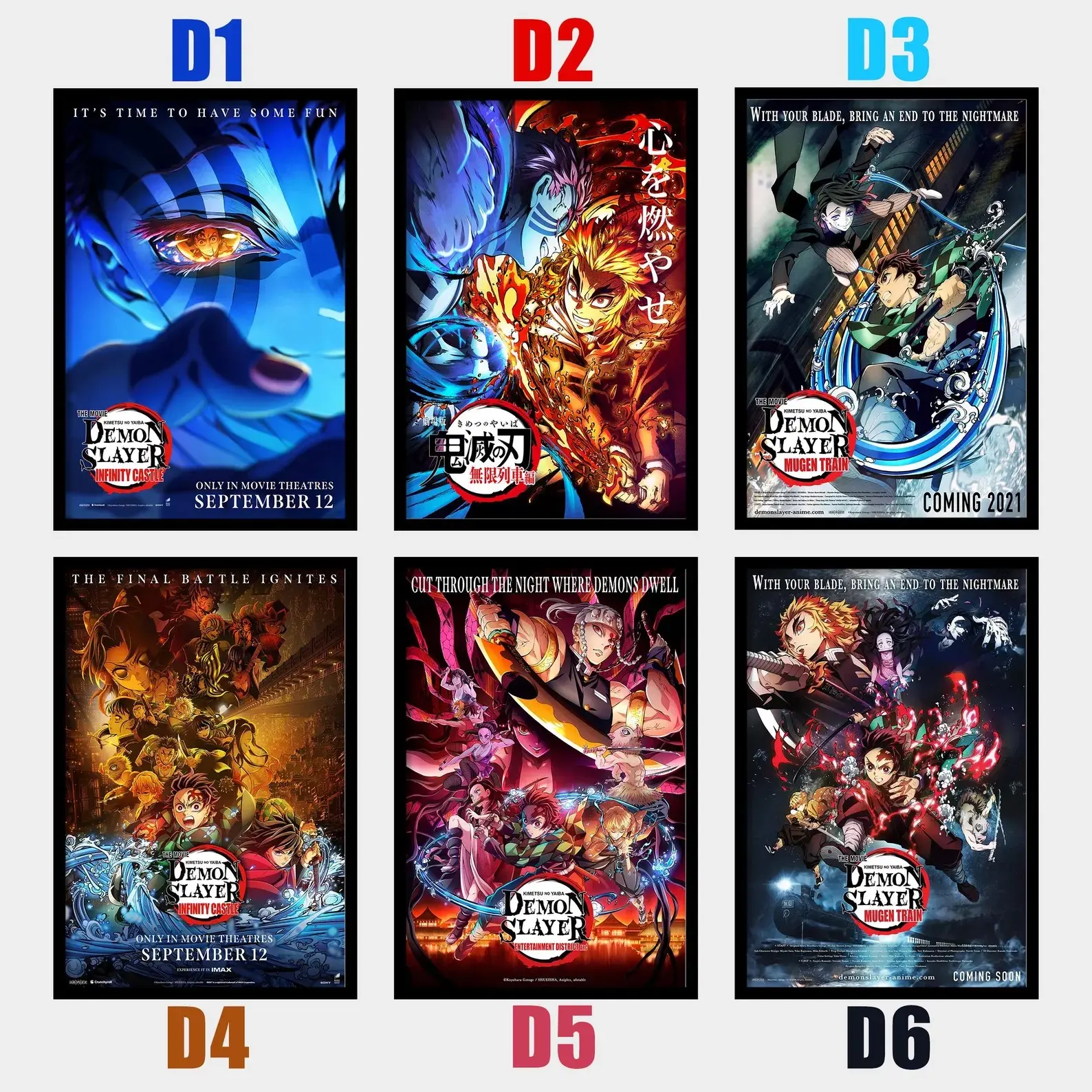 CUSTOM Demon Slayer Poster, Anime Manga Prints, Inosuke/ Tanjiro/ Nezuko/ Zenitsu Wall Art, Samurai Anime Posters For Bedroom Living Room Home Decor Unframed