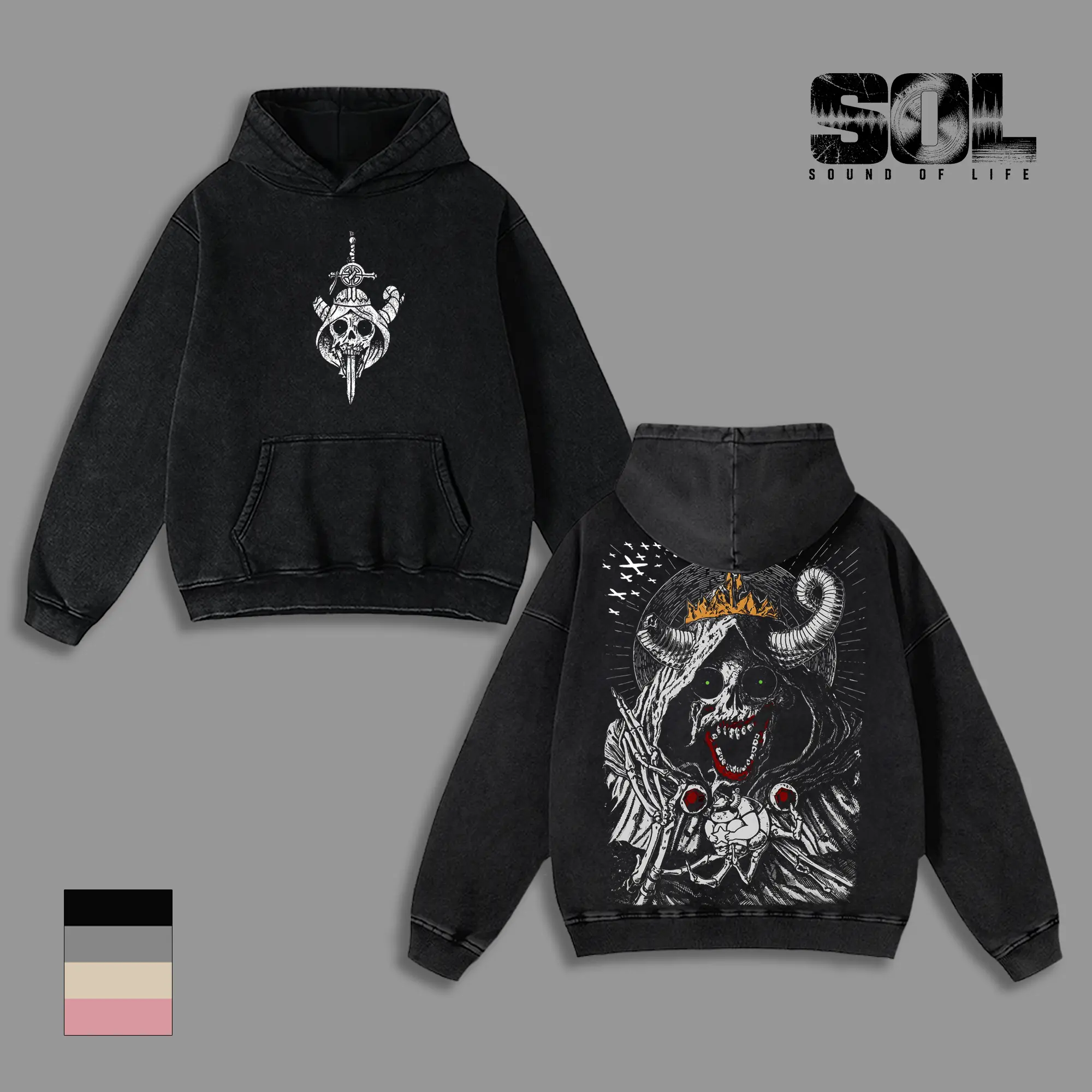 The Lich Adventure Time Vintage Washed Oversized T-Shirt, Tank Top, Sweatshirt, Hoodie Dark Fantasy Cartoon Graphic Tee, Double Printed Skull Demon Art, Heavy Cotton Streetwear, Unisex Retro Grunge Anime Style Shirt Apparel Classic