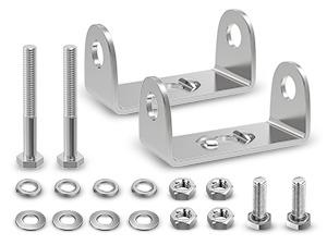 Nilight 2PCS Stainless Steel Mounting Base Brackets Adjustable Mount Bracket Kits for Round and Square 4.5Inch 27W 42W LED Light Bar