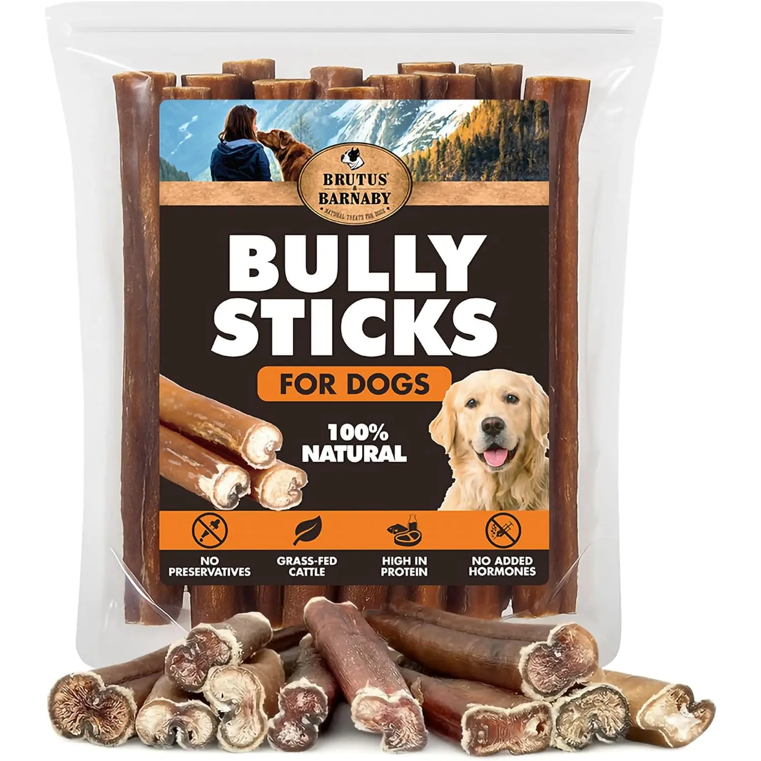 Bully Sticks for Dogs | 6 Inch, Low Odor & Rawhide-Free Treats Feeding