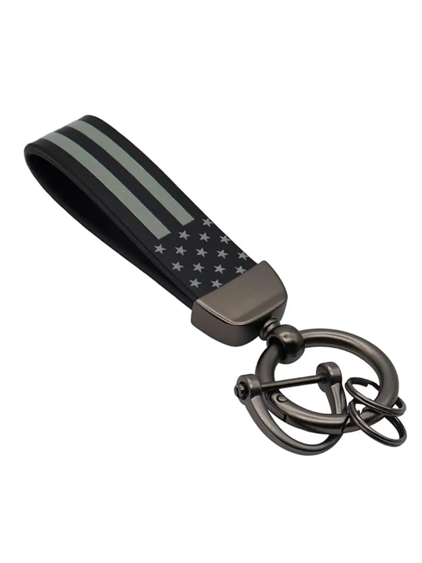 American Flag Pattern Car Keychain, Fashionable Alloy Keychain for Men, Fashion Accessories for Daily Use, Trendy All-match & Exquisite Keychain for Birthday Gift, Keychain Wristlet