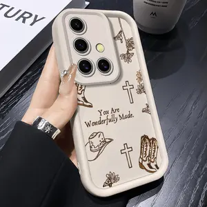 TPU Phone Case suitable for Samsung Galaxy A71 A73 A72 A70 A56 A55 A54 A53 A52 A52S A51 A34 A33 5G Western Religion Pattern Protection Shockproof Protective Soft Smartphone Cover Casing Cellphone Accessories