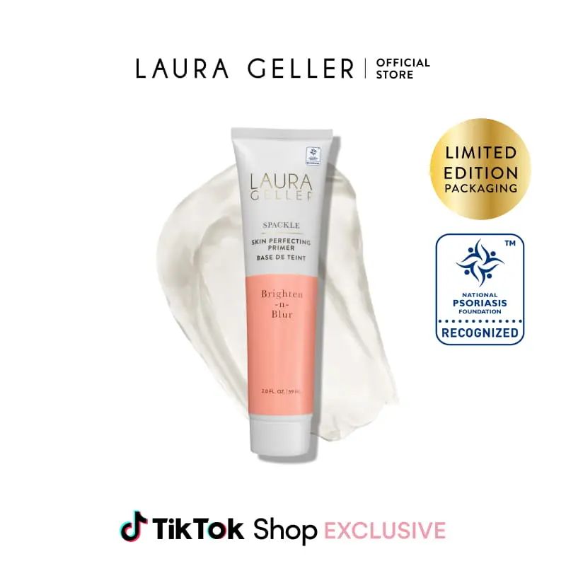 Laura Geller Spackle Skin Perfecting Primer Brighten-n-Blur Gel for Smoother Skin 2 fl oz - Buildable Matte Finish, Makeup