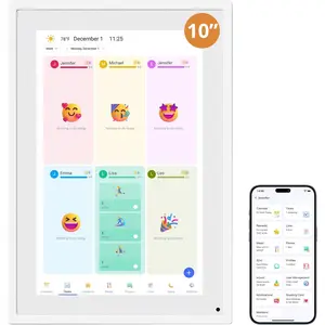 10.1 inch Digital Calendar Chore Chart - Interactive screen,  Family Planner, Hearth Display Desk Digital Calendar Seamless Scheduling white
