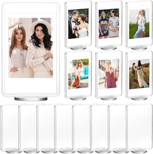 5 Packs Custom Personalized Transparent Acrylic Car Sunshade Photo Frame, 3×2 Inch Car Interior Decor Display Stand, Unique Photo Keepsake Ornament, Only Frame for Sale【Square】
