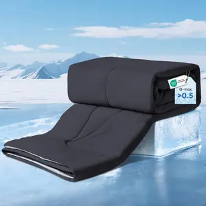 Revolutionary Cooling Comforter  Absorb  Heat to Keep Cool, Cooling Blanket for Hot Sleepers  Arc-Chill 3.0 Cool Tech Summer Comforter Hypo-Allergenic Cool Quilt-Black/Gray