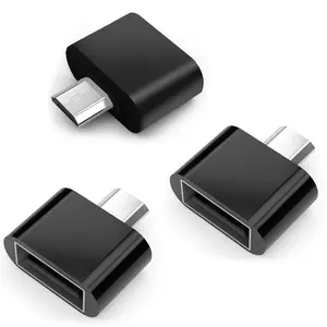 3PCS USB A to Micro USB Adapter Black, USB 2.0 Micro USB Male to USB A Female for USB Micro-B Devices, Flash Drive, Mouse, Keyboard, Game Controller