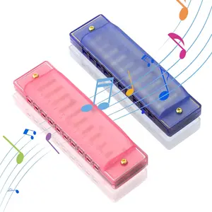 Harmonica for  10 Hole  Harmonica, 2 Pack Key of C Blues Harmonica Educational  Beginners  Musical Instruments for ,  and  (Blue, Pink)