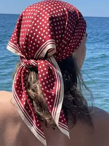 Polka Dot Striped Triangle Bandana, Multi-Use Ootd Accessory, Atmosphere Headscarf, Boho Style Shawl, Versatile Fashion Item for Daily Wear