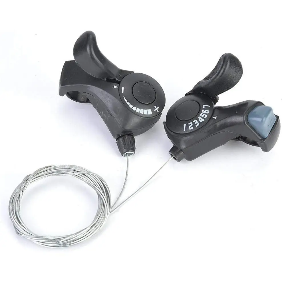 Bike Shifters, One Pair Outdoor Mountain Bicycle, 3X7 Thumb Gear Shifters, TX-30 Speed Shift Lever and Set