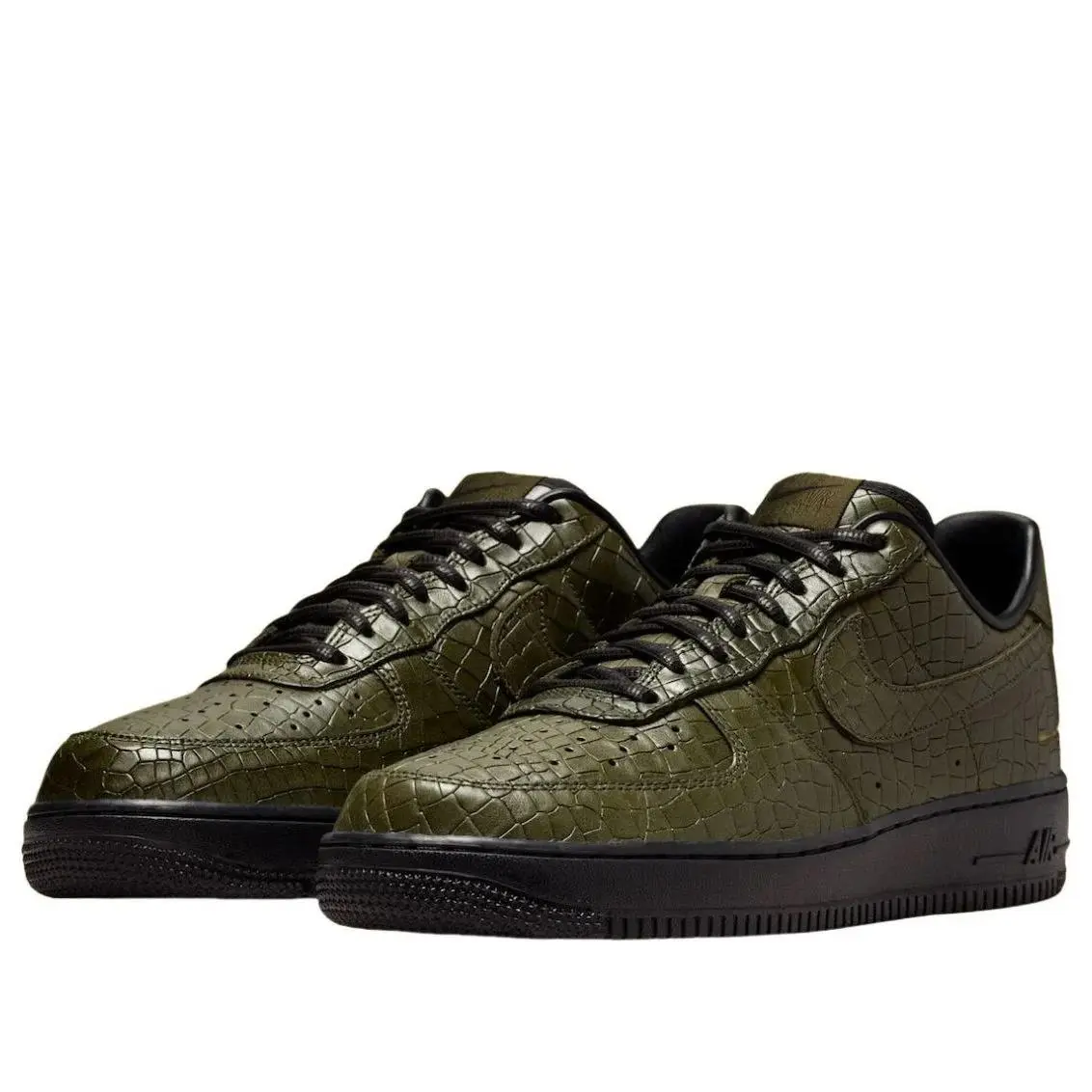 Nike Air Force 1 Low Morse Code Cargo Khaki Croc Men's IQ3370-325 New Sneakers Low Top
