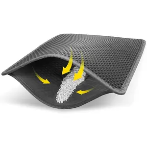 XL Jumbo Cat Litter Mat (30" x 24") – Double-Layer Honeycomb Anti-Tracking & Waterproof Design, Easy to Clean, Urine-Proof, No Phthalates, Scatter Control for Litter Box LeToo