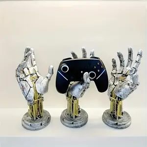 Punk Style Indoor Outdoor Decor Interior Decoration Accessories Robot Hand Model Game Controller Stand Ring Bracelet Desktop Holder Photo Prop Collectible Figurine