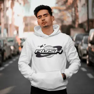 Planet Rush Men's Hoodie Casual Pullover Tops for Men, Long Sleeve Sweatshirt, Available in Various Colors - Wetsuit, Man, Menswear