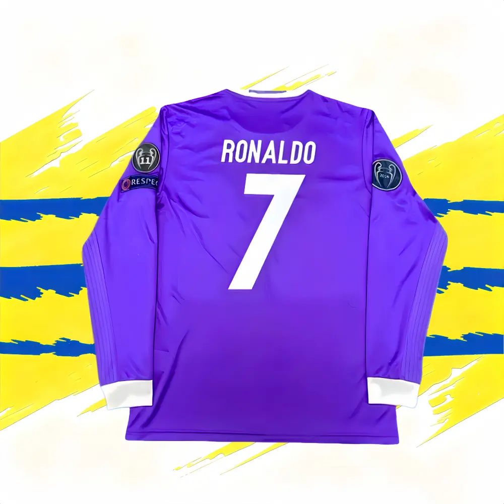 Ronaldo No.7 Home/Away Fan Edition Retro Long-Sleeve Football Jersey