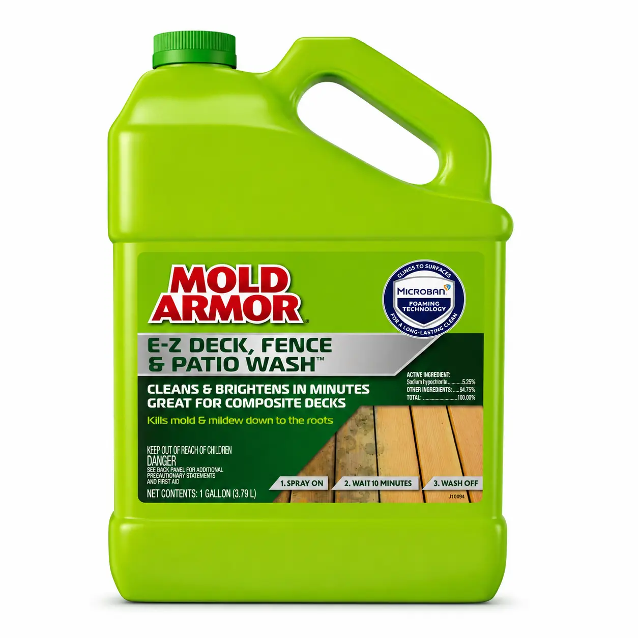 Mold Armor E-Z Deck, Fence & Patio Wash, 1 Gal Outdoor Household Surface Cleaner for Home Care Supplies