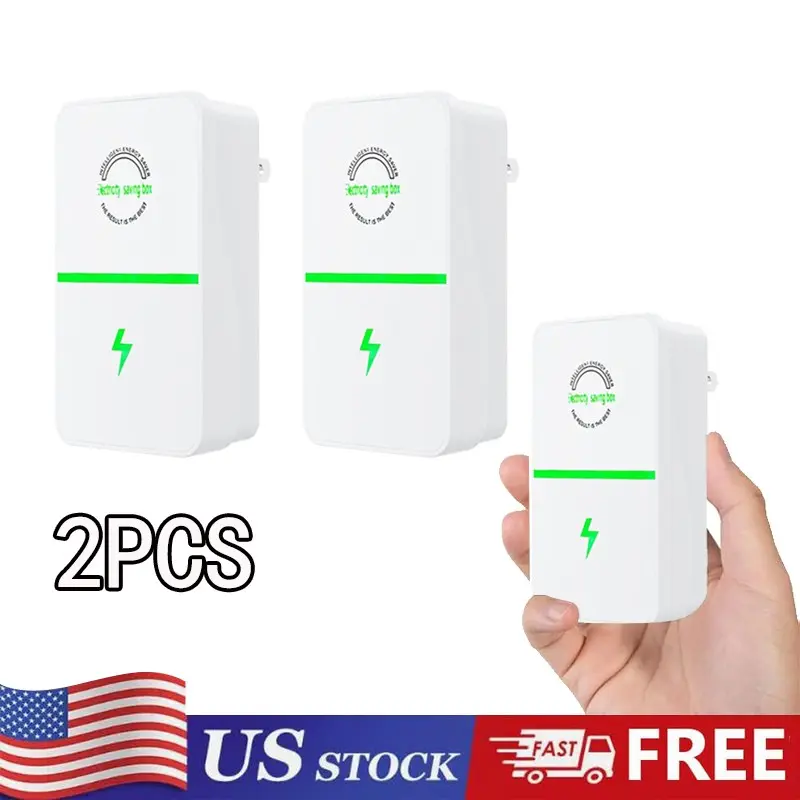 2PCS US Plug Surge Guard Power Savers - Plug&Play, Flame-Retardant, Standard Outlets, Effective Protection for Home & Office Appliances, TVs, ACs
