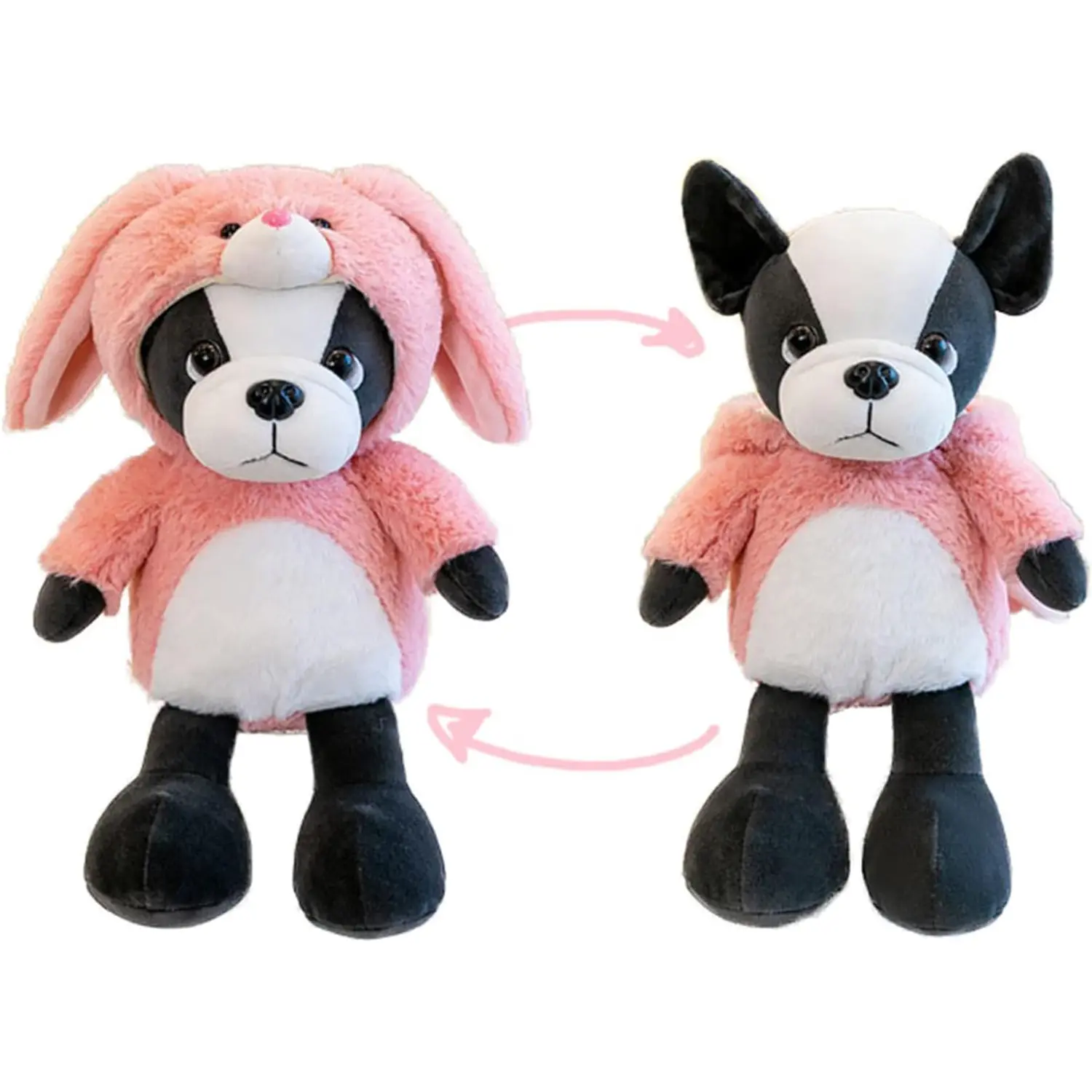 CASAGOOD Official 13 Inch French Bulldog Stuffed Animal Cosplay as Animal Plush Toys Soft Bull Dog Toy in Animal  Costume Great Bulldog Plushies Toys Stuffed Animals for Kids