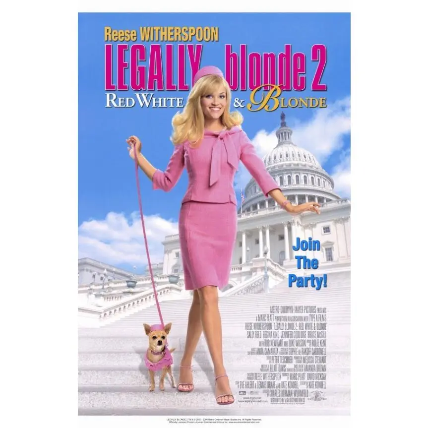 Legally Blonde 2 Red, White & Blonde Movie Poster (11 x 17)