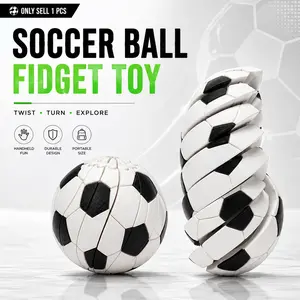 Baseball Fidget Ball Toy, Soccer Ball Fidget Toy, 3D Printed Twist and Turn Stress Relief Desk Fidget, Portable Handheld Focus Ball for Teens & Adults, For Office Classroom, Gift for Baseballs Lover