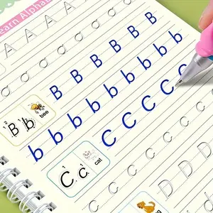 Magic Groove Handwriting Practice Book Set for Kids Aged 3-6, Reusable Learning Pad with Erasable Letters Numbers Coloring Math Skills Included, Tracing Preschool Books, Preschool Learning Materials