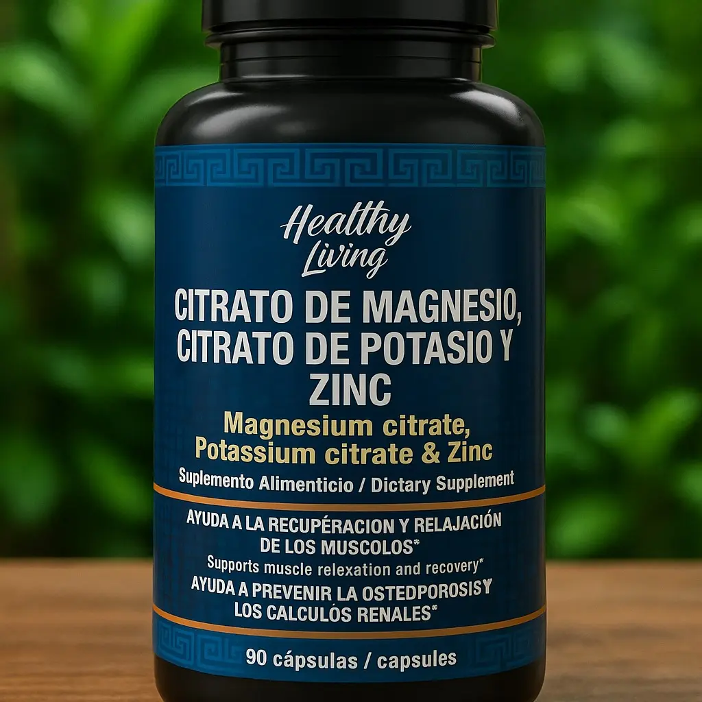 Wellness Mineral & Vitamin Supplement Capsules (90 Count) - Sugar Free Healthcare Support for Adult Fitness, with Magnesium Citrate, Potassium Citrate & Zinc for Muscle Function, Electrolyte Balance, Energy Production