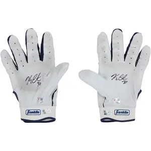 Kerry Carpenter Detroit Tigers Autographed Game-Used White and Navy Franklin Batting Gloves from the 2025 MLB Season - HH98516601-02 - Fanatics Authentic Certified
