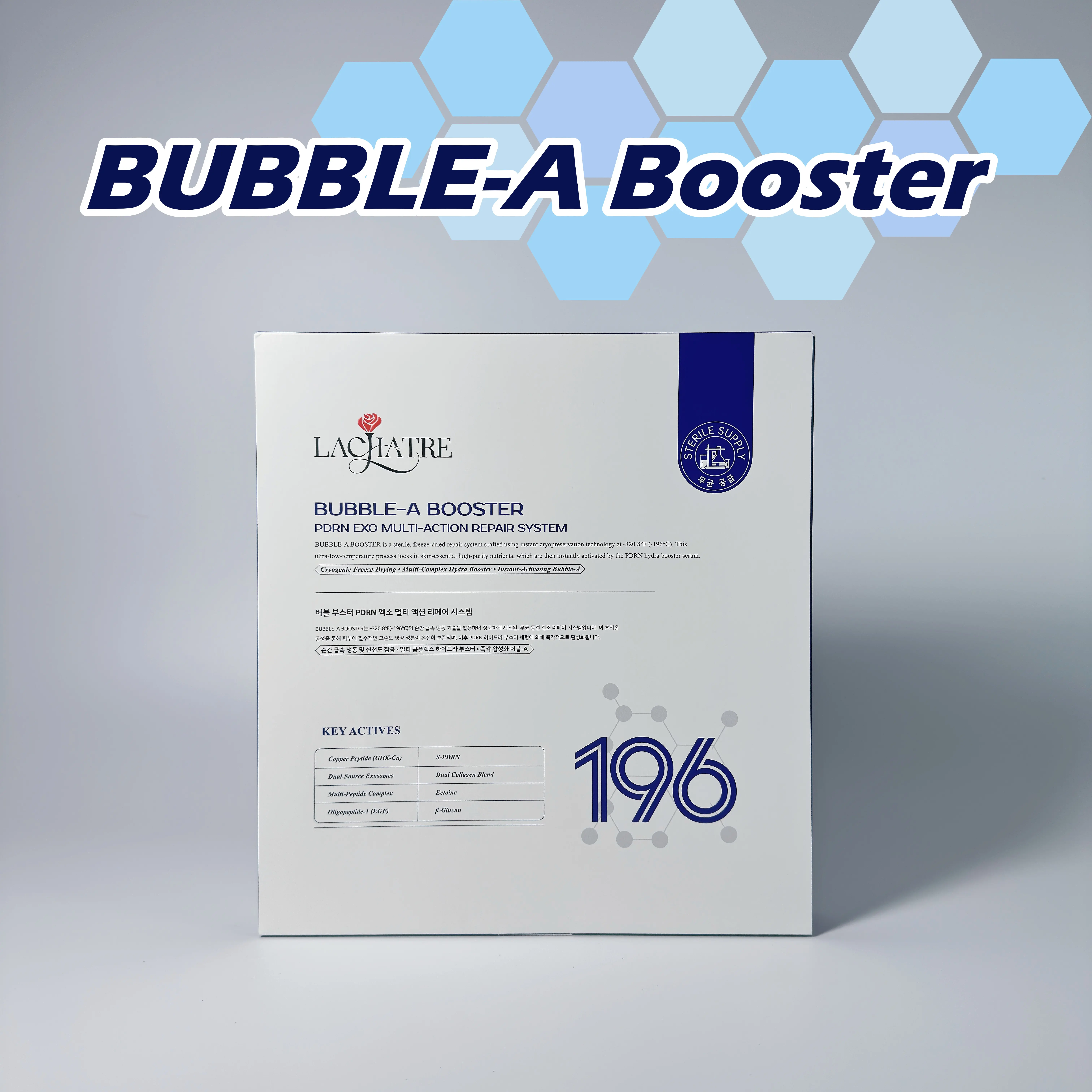 LACHATRE: Copper Peptide Bubble Freeze-Dried Kit Infused S-PDRN NAD+ Dual Exosomes, Lightweight Barrier Care Serum for Mature & Sensitive Skin