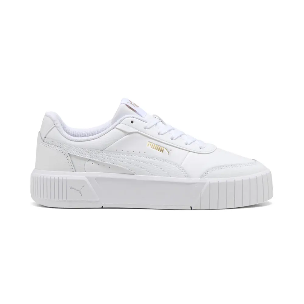 PUMA Womens Carina Mia Lace Up Sneakers Shoes Casual - White PUMA Womens Carina Mia Lace Up Sneakers Shoes Casual - White