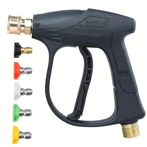 New High Pressure Cleaning Water Gun Power Washer Lance 3000psi Maximum Pressure, 1/4 Inch Quick Connection, M22-14 Hose Interface for Home & Garden Cleaning Car Wash Jet High Pressure Spray, Car Wash Nozzle Heavy Duty Pressure